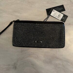Rebecca Minkoff Black with Crystal Embellished Wristlet - new with tags